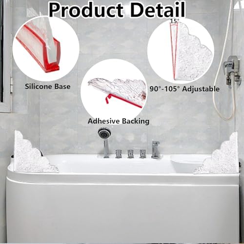 Harnyeu 2Pack Removable Shower Splash Guard