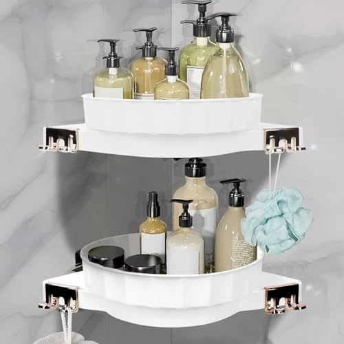 2 Pack Corner Shower Caddy with 360 Rotate