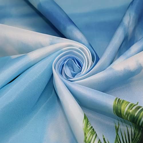 Tropical Beach Shower Curtain with Hooks 72x72 Inch