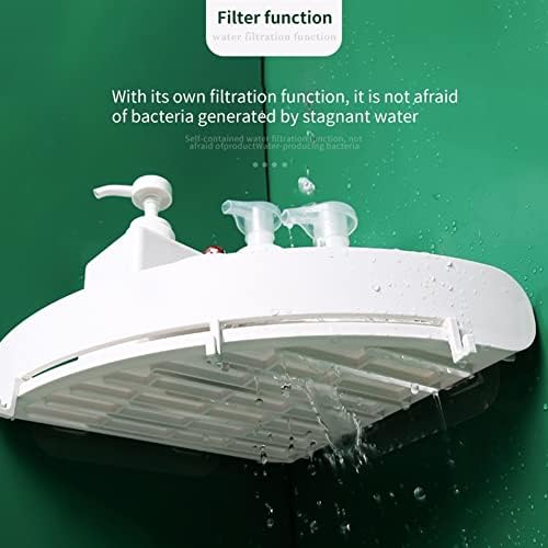 Light Gray Corner Shower Shelf with Hooks and Capacity