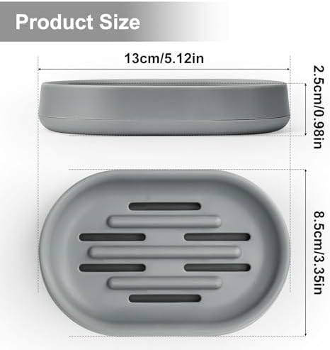 Topsky 2 Pack Soap Dishes with Drip Tray 1