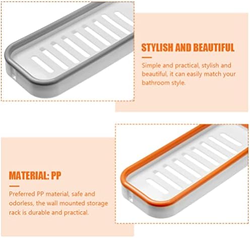 Beaupretty Shampoo Holder Organizer 2Pcs Wall Mount Shower Rack
