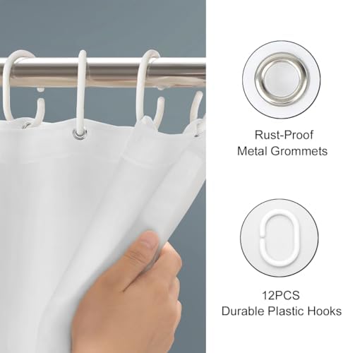 Cute Animal Shower Curtain Set with 12 Plastic Hooks