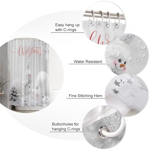 ZOE GARDEN Christmas Bathroom Set with Rug and Accessories