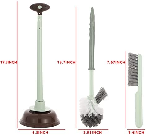 Cq Acrylic Toilet Brush and Plunger Set with Holder