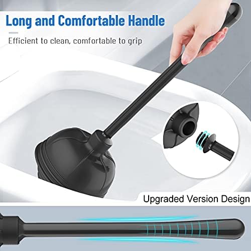 UPTRONIC 4 Pack Toilet Plunger and Brush Set