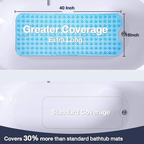 Naoloture Extra Long Non Slip Bath Mat