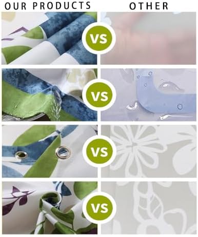 Coastal Eucalyptus Shower Curtain Set with Hooks