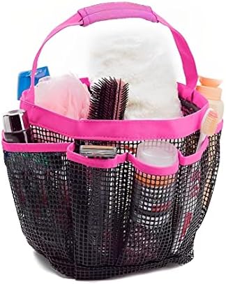 SIQITECHNO Mesh Shower Caddy with 8 Pockets Portable Tote Bag