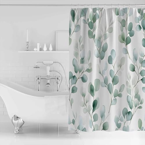 ZOE GARDEN Eucalyptus Shower Curtain Set 72x72