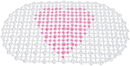 Soft Rubber Heart Print Bath Mat for Hotel and Home