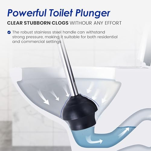 My Joy Shop Stainless Steel Toilet Brush and Holder Set