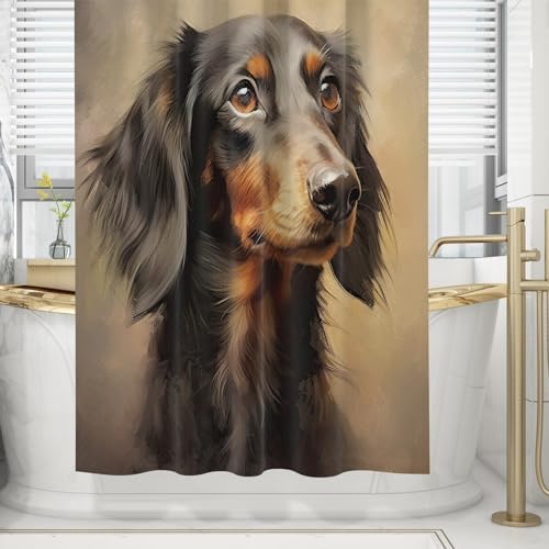 Ganshan Bi Chesapeake Bay Retriever Dog White Shower Curtain 72x72 Inch