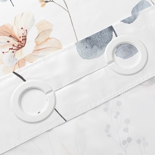 Gibelle Small Stall Floral Shower Curtain Set - 36 x 74 Waterproof Washable