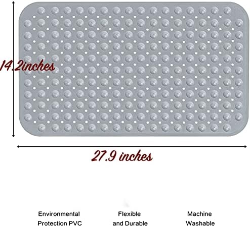 Non-Slip Bath Mat with Suction Cups for Shower Stall