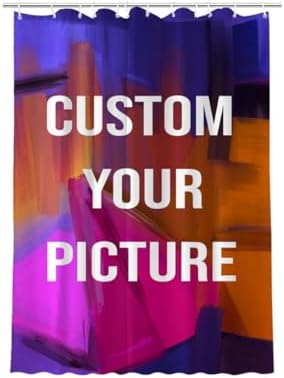 Custom Personalized Shower Curtain - Funny DIY 36x72 Inch Waterproof Liner with 12 Hooks