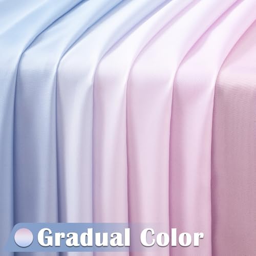 Jinchan Ombre Lilac Blue Shower Curtain Set