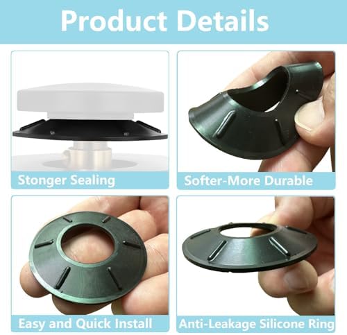 Gironde New Update Silicone Tub Stopper Gasket 2Pack Black
