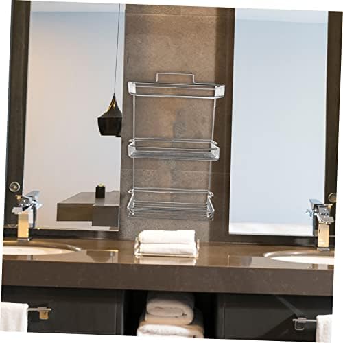 FONDOTIN Adhesive Shower Rack Stainless Steel Wall Shelf