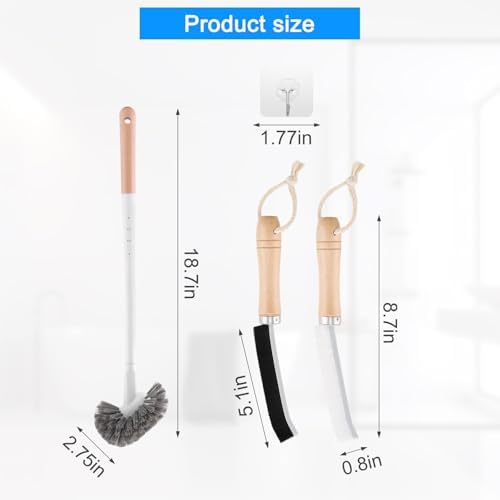 SAYAPE Toilet Brush Set with Crevice Cleaners 3 PCS