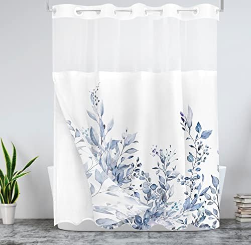 Tititex Serenity Lake Blue Eucalyptus Shower Curtain Set