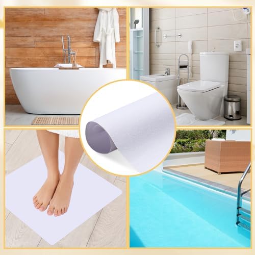 Dunzoom 21x21 Nonslip Shower Mat with Drain Hole