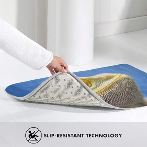 BoomDragon Anti-Slip Bath Mat with Funny Bearded Dragon Design