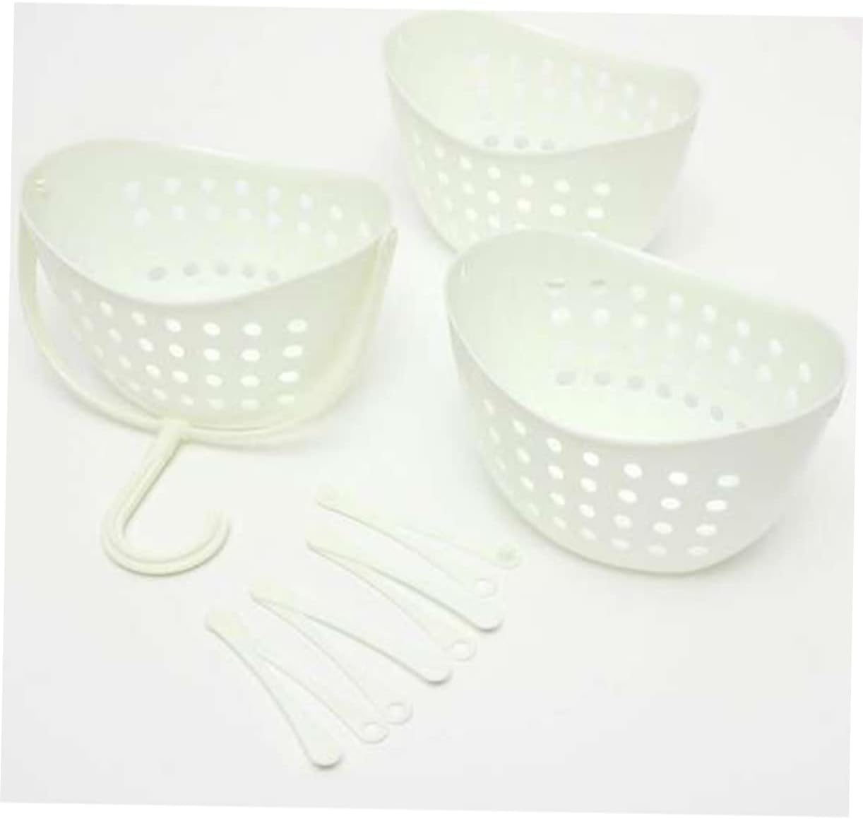PRETYZOOM 3-Tier Bathroom Hanging Basket Organizer with Rotating Hooks