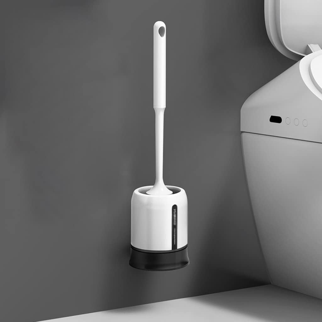 Thermo Rubber Toilet Brush with Base and Long Handle