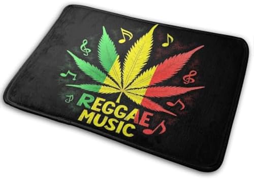 BoomDragon Anti-Slip Washable Bath Mat with Rasta Flag Design