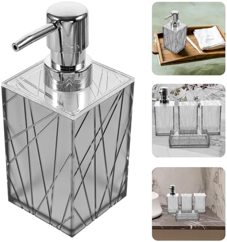 Garneck Bathroom Soap Dispenser Set with Shampoo Toothbrush Holder