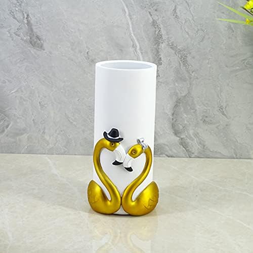 Elegant Royal Gold Flamingo Toilet Brush and Holder