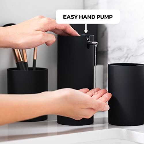 VIRTUNE Matte Black Bathroom Accessory Set 4 Pcs