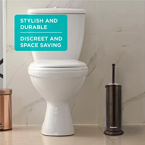 Brookstone Bronze Toilet Brush with Holder 1