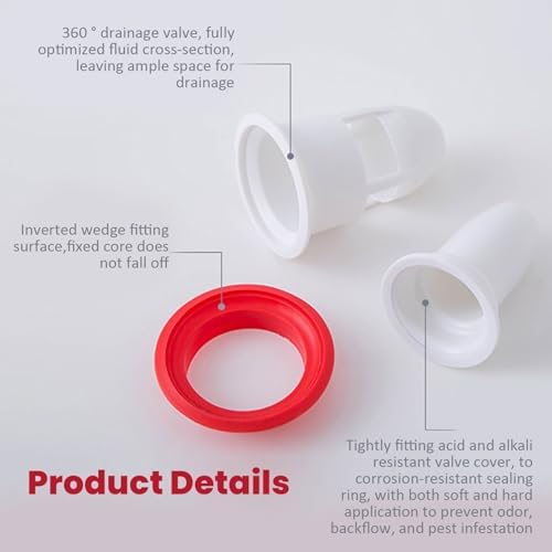 2PCS Floor Drain Backflow Preventer with Anti-odor and Antiblocking Function