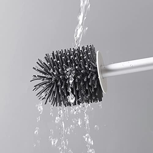 Luckxuan Toilet Brush Set with Holder 360 Cleaning