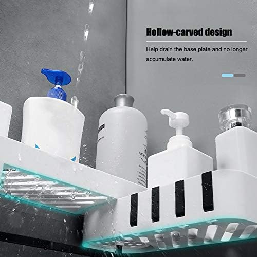 DriKou 180-Degree Rotatable Bathroom Corner Shelf