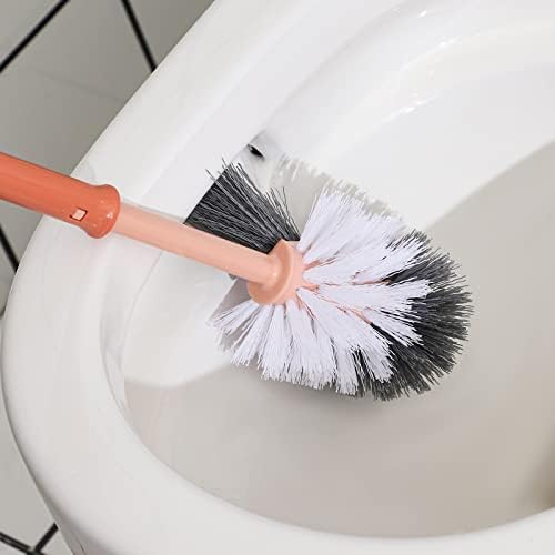 Cq Acrylic Toilet Brush and Plunger Set with Holder - Pink 1 Set