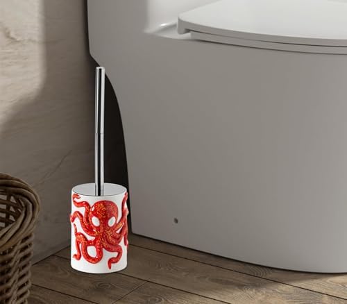 Octopus Toilet Brush Holder Set with Adjustable Handle 1