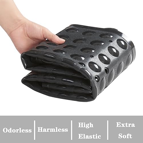 Yanzifly Extra Large Non-Slip Silicone Bath Mat - Black