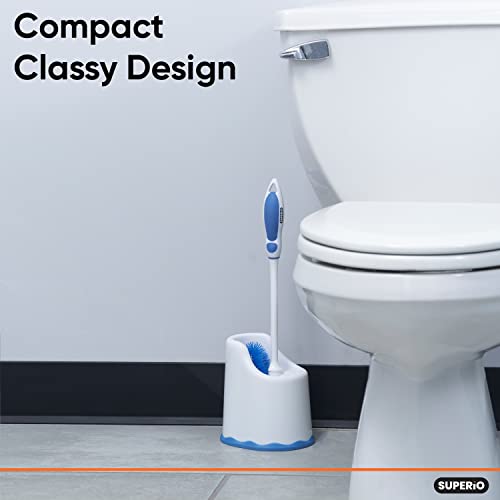 Superio Toilet Brush and Holder Set with Storage Caddy
