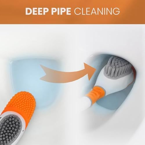 Toilet Brush 2 Pack with Ventilated Holder and Diving Duck Scrubber