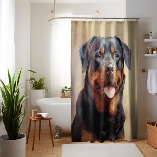 Ganshan Bi Chesapeake Bay Retriever Dog White Shower Curtain 72x72 Inch