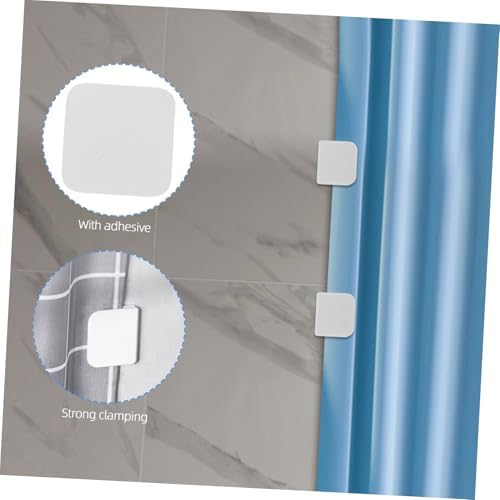 Alipis 4-Piece Shower Curtain Clips Non-Slip Self Adhesive