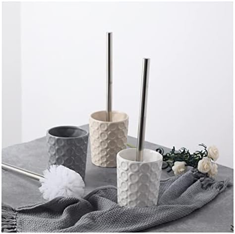 INPETS Toilet Brush Holder Set with Ceramic and Stainless Steel