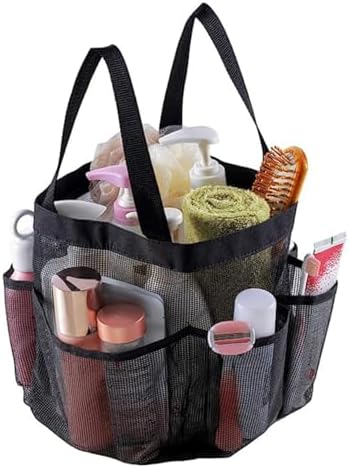 Foldable Mesh Shower Tote with 7 Pockets
