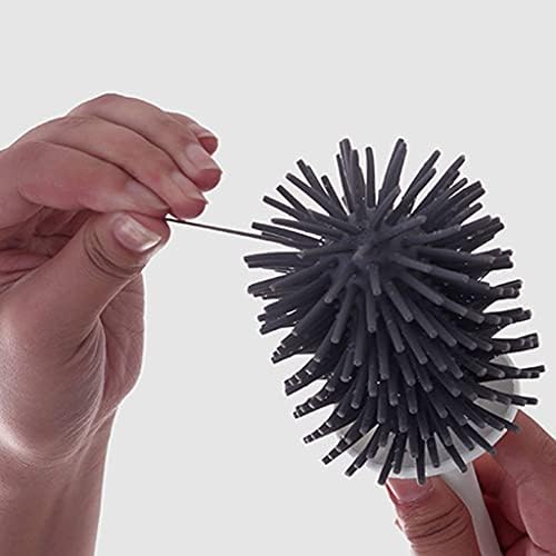 HASMI Toilet Brush with Wall-Mounted Holder and Soft Hair Set