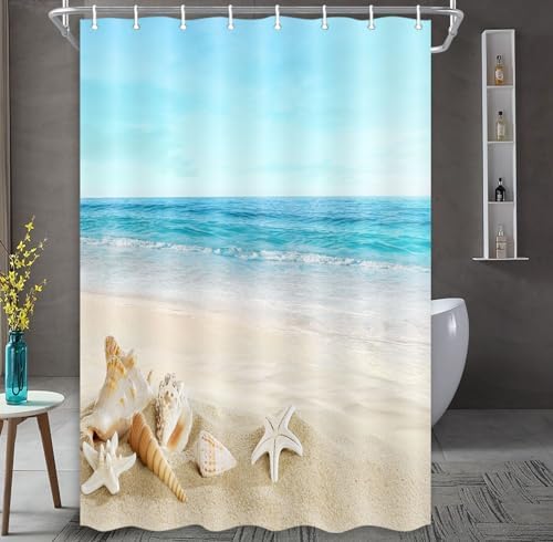 JAWO Beach Shower Curtain 48x72 Inches 1