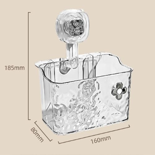 Corrugated Suction Cup Shower Caddy - No Drill White 1PC