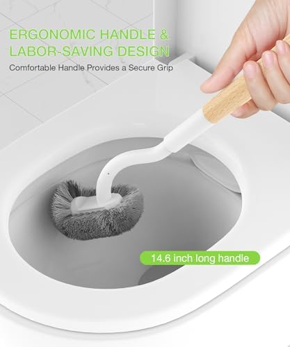 OSCIOSS Bamboo Toilet Brush Set 2 Pack